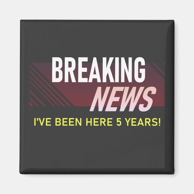 Imán Quinto aniversario de trabajo de 5 años Apreciació (Frente)