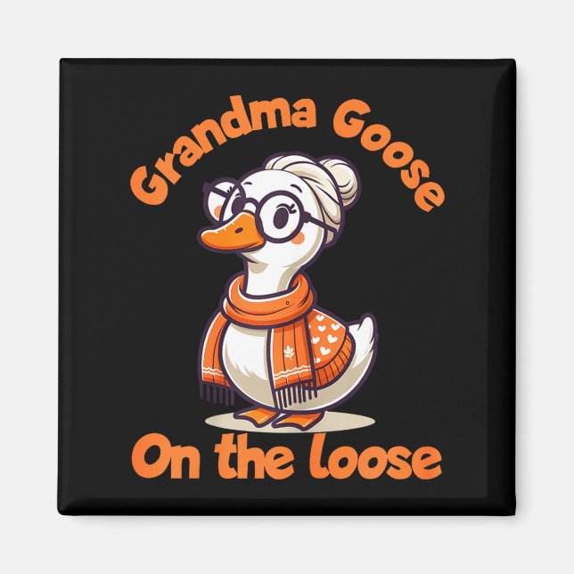 Imán Quirky Goose Creations Funny Grandma Goose On The  (Frente)
