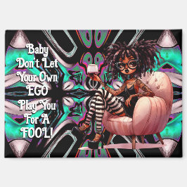 Imán Quirky Lady Tattoos y Wine EGO Magnet