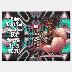 Imán Quirky Lady Tattoos y Wine EGO Magnet