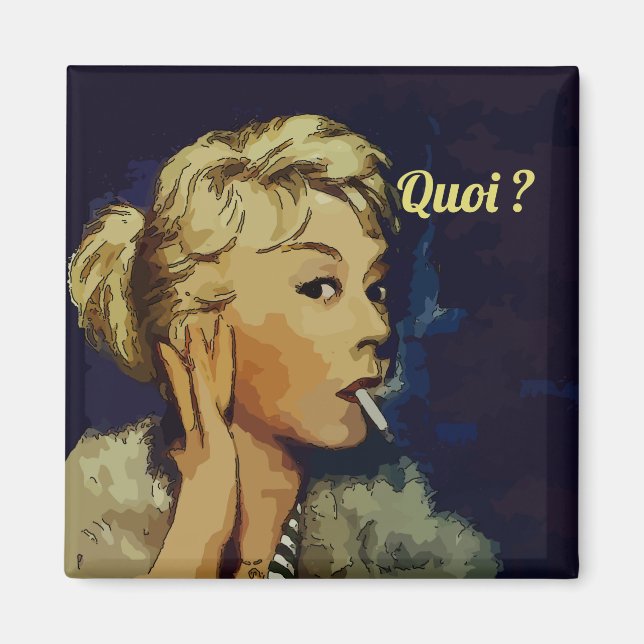 Imán Quoi, ¿Qué? Cambiar texto (Frente)