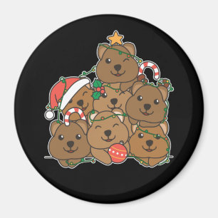Imán Quokka Christmas Tree Funny Animal Navidad Magne