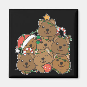 Imán Quokka Christmas Tree Funny Animal Navidad Magne