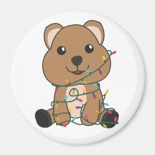 Imán Quokkas: Navidades de Quokka Nieve Animales De Inv