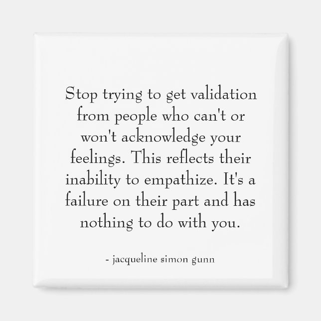 Imán Quote about relationships.  (Frente)