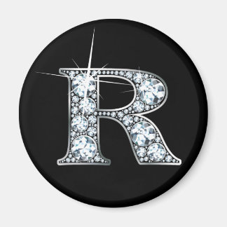 Imán "R" Faux-"Diamond Bling" Magnet