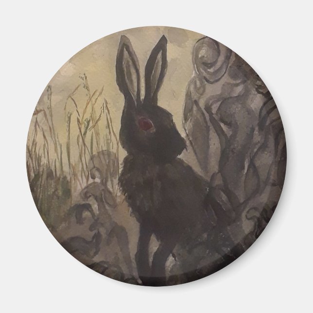 Imán Rabbit negro del Inle (Frente)