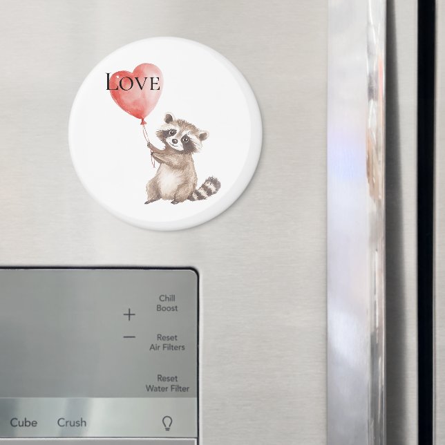 Imán Racco blanco con amor en globo (In situ (nevera))