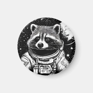 Imán Raccoon astronauta