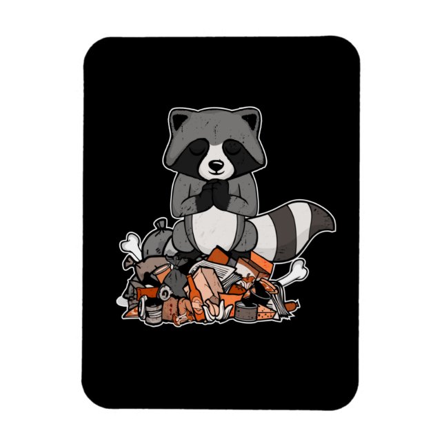 Imán Raccoon Gift Mujeres Meditación Yoga Raccoon (Vertical)