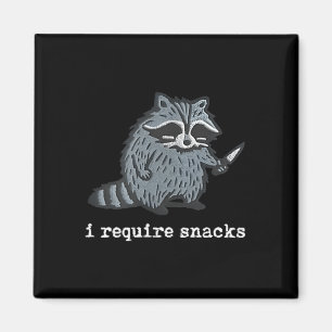 Imán Raccoon Gracioso Que Requiera Aperitivos Para Homb