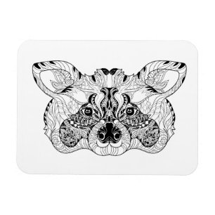 Imán Raccoon inspirado