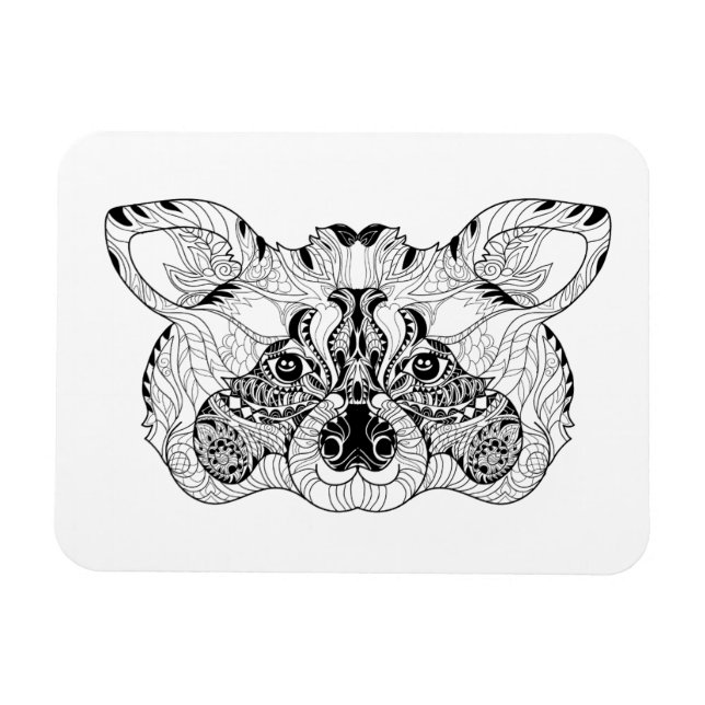Imán Raccoon inspirado (Horizontal)