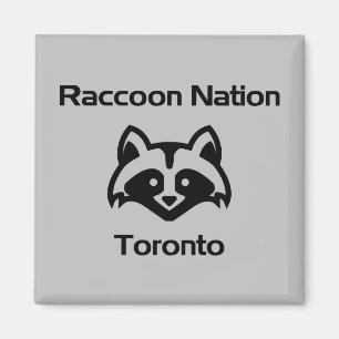 Imán Raccoon Nation Toronto Light-Monotone