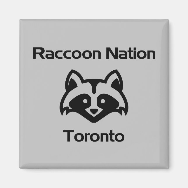 Imán Raccoon Nation Toronto Light-Monotone (Frente)
