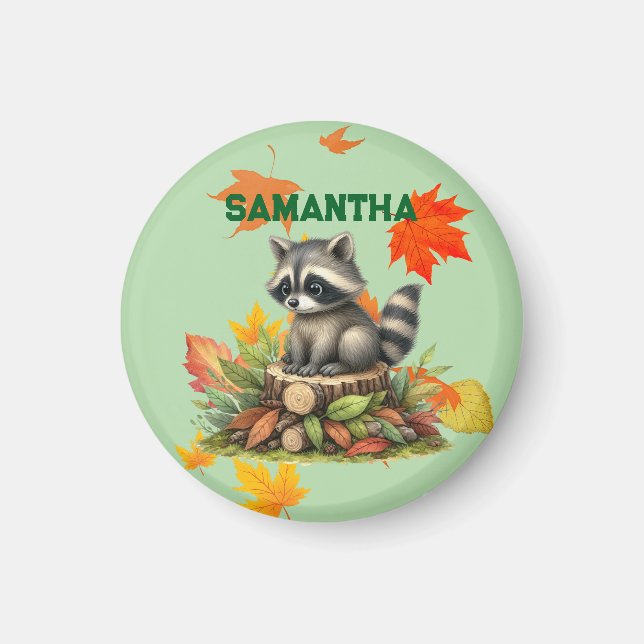 Imán Raccoon Refrigerator Magnet (Frente)