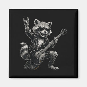 Imán Raccoon Rock Regalo Música Hombres Niños Mujeres G