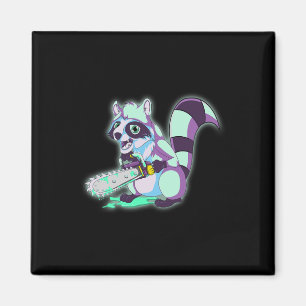 Imán Raccoon Trash Panda Scary Vaporwave Animal Spo 80