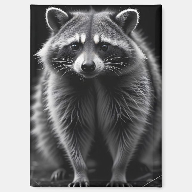 Imán Raccoon Wildlife Majestic Nature Life Poster de Ar (Anverso)