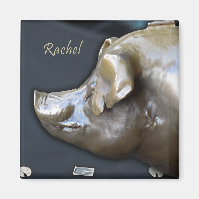 Imán RACHEL THE PIGGY BANK Magnet (Frente)