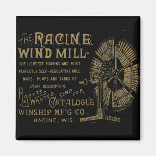 Imán Racine Wind Mill Racine Wisconsin 1889