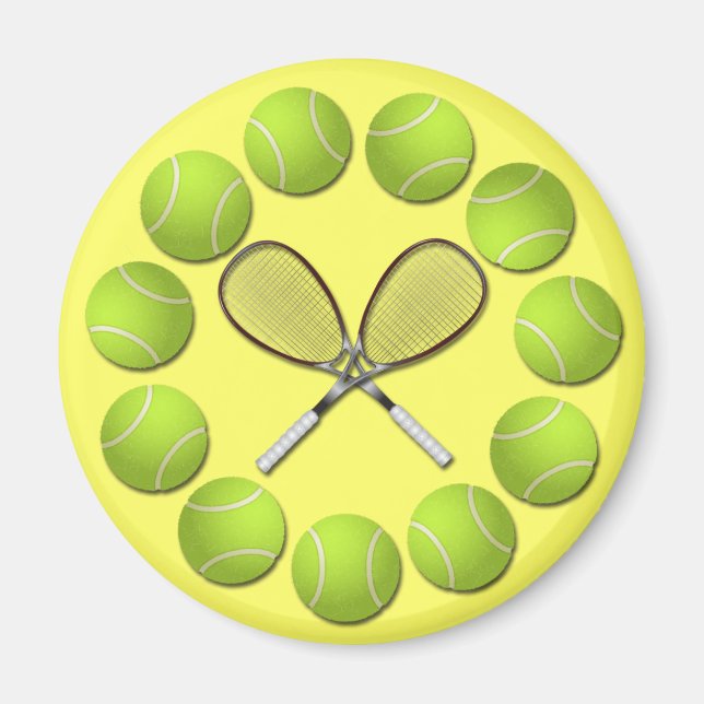 IMÁN RACQUET DE TENIS Y BALONES (Frente)