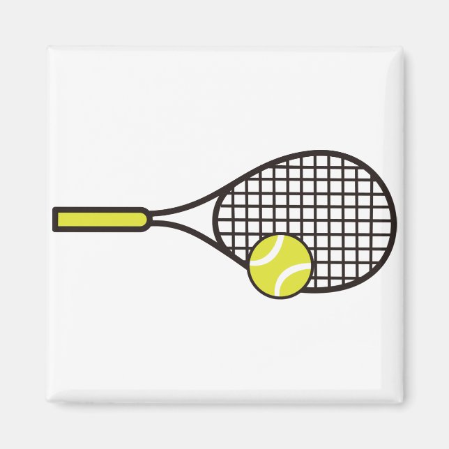 Imán Racquet de tenis y bolas (Frente)