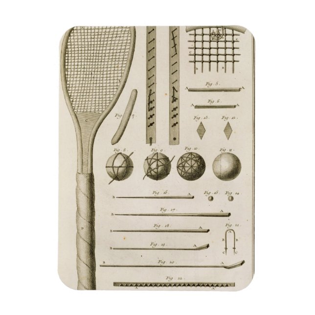 Imán Racquets de tenis y cuentas de billar, de Encyc (Vertical)