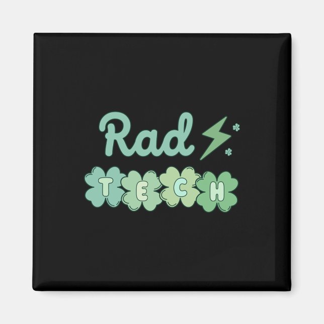 Imán Rad Tech St Patricks Day Xray Irish Lucky Radiolog (Frente)