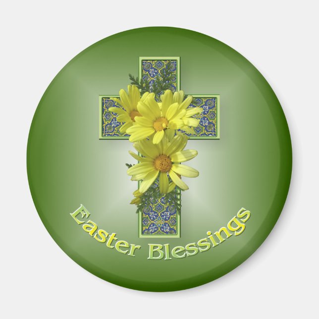Imán Radiant Daisies Easter Blessing Magnet (Frente)