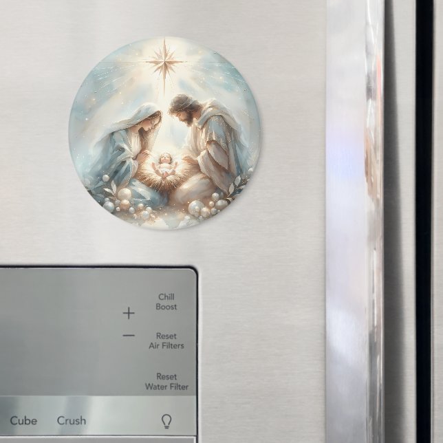 Imán Radiant Holy Family Nativity Scene (In situ (nevera))