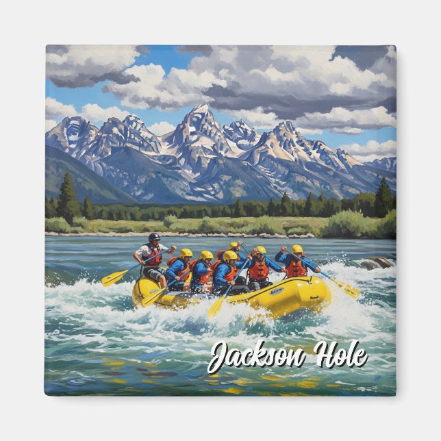 Imán Rafting en Jackson Hole Wyoming (Frente)