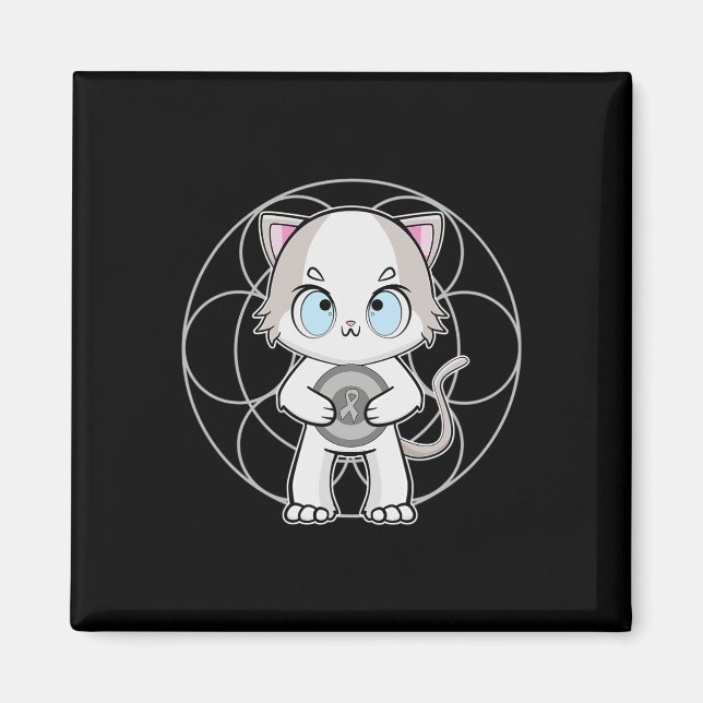Imán Ragdoll Cat Anime Kitten Dyslexia Conciencia (Frente)