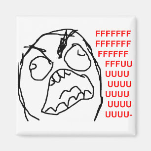 Imán Rage Guy Angry Fuu Fuuu Rage Face Meme