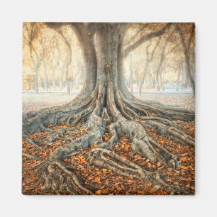 Imán Raíces antiguas del árbol