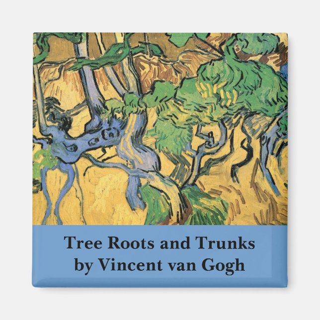 Imán Raíces de árbol y viajes de Vincent van Gogh (Frente)
