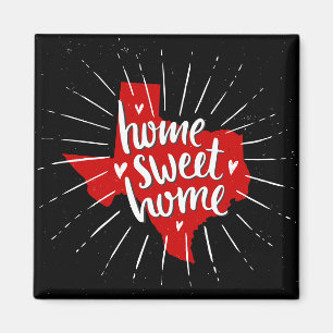 Imán Raider Red and Black Home Sweet Home Texas
