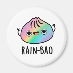 Imán Rain-bao Funny Rainbow Dimsum Bao Pun