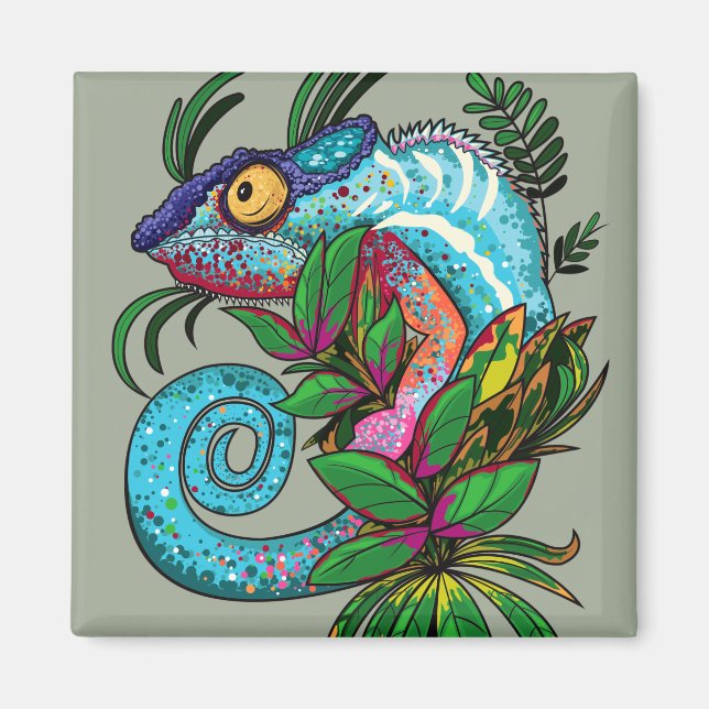 Imán Rainbow Chameleon (Frente)