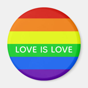 Imán Rainbow Love is Love Gay Pride LGBTQ Beautiful