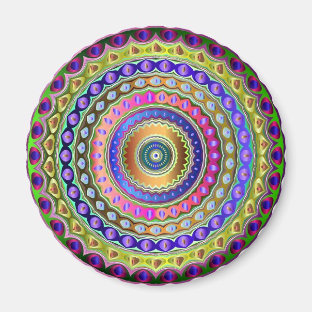 Imán Rainbow Mandala (Frente)