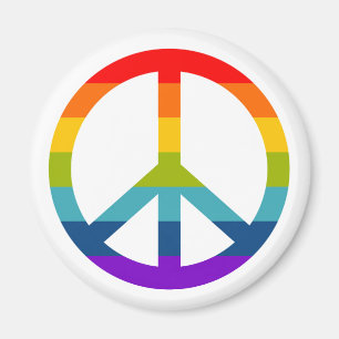 Imán Rainbow Peace Sign