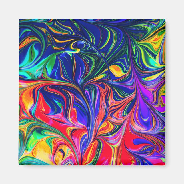 Imán Rainbow Swirl Trippy Glow Stick (Frente)