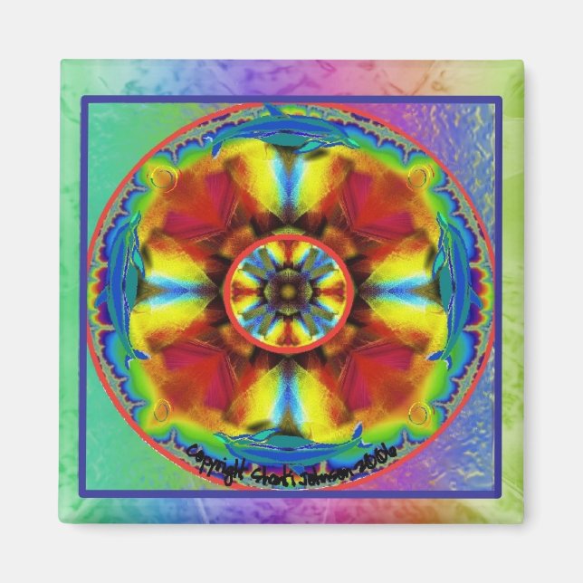 Imán rainbowchakramandala2 (Frente)