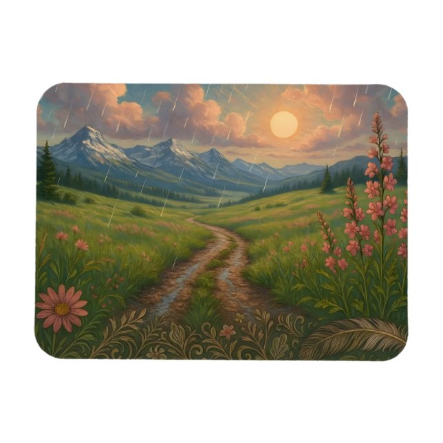 Imán Rainy Mountain Morning (Horizontal)