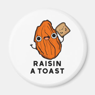 Imán Raisin Una Tostada Graciosa Bolla De Comida
