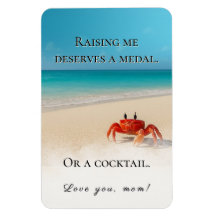 "Raising me merece una medalla" - Funny Mom Magnet