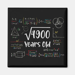 Imán Raíz cuadrada de 4900 70º cumpleaños regalo de 70