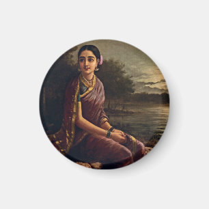 Imán Raja Ravi Varma - Radha En La Luna