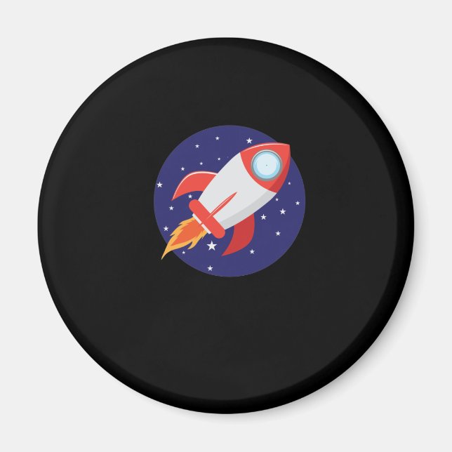 Imán Rakete mit Sternen (Frente)